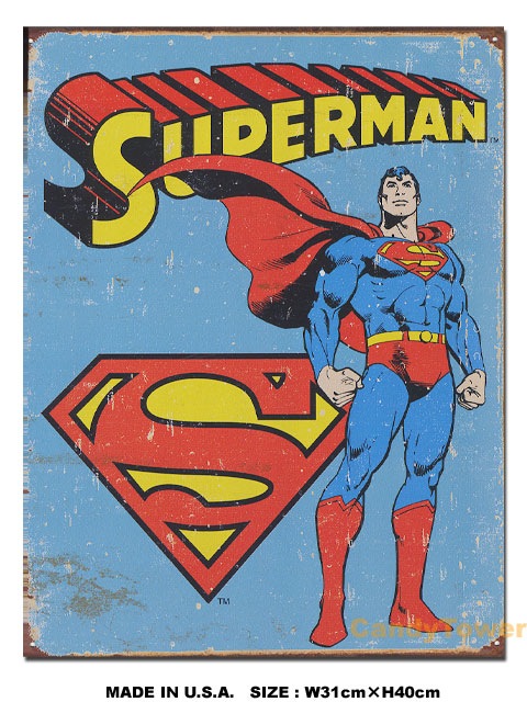 スーパーマン レトロ ブリキ看板の通販・販売 | アメリカ雑貨のテーマ