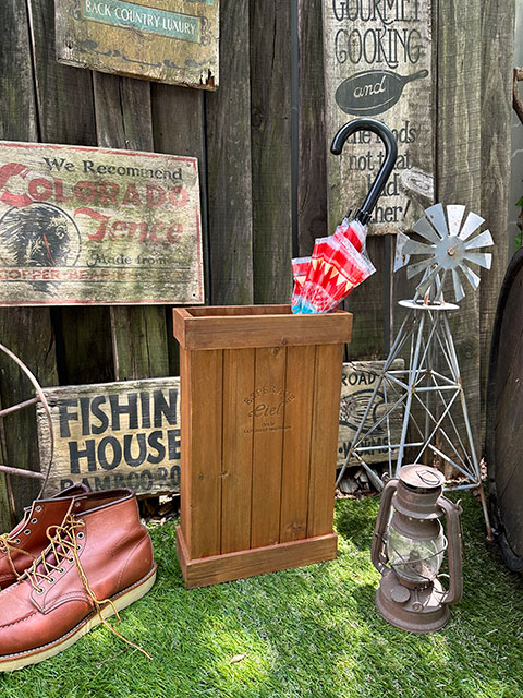 シエル スリム アンブレラスタンド 木製傘立て （ブラウン）の通販