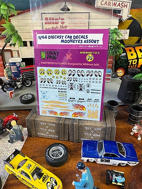 ムーンアイズ 1/64 ミニカー用 水貼りデカール カスタムステッカーの