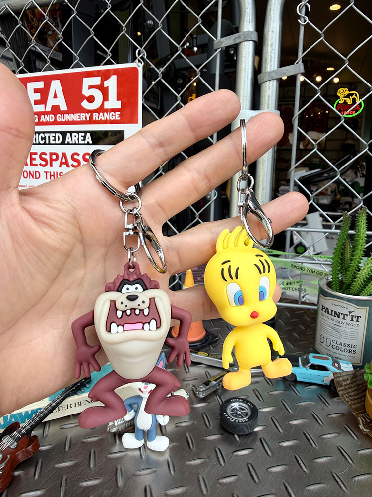 タズマニアンデビル＆トゥイーティー PVC フィギュアキーホルダー （2