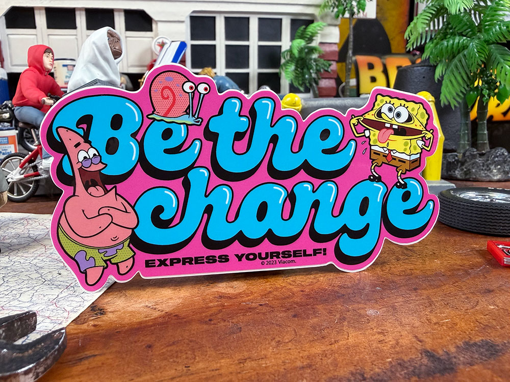 スポンジボブ キャラクターステッカー （BE THE CHANGE）の通販・販売