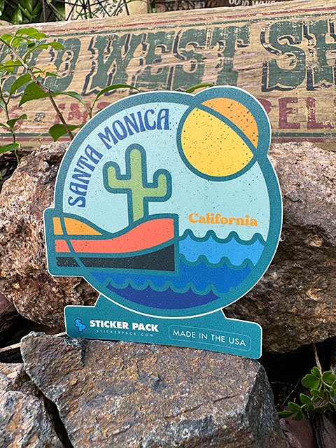 ステッカーパック アウトドア ステッカー Lサイズ （サンタモニカ