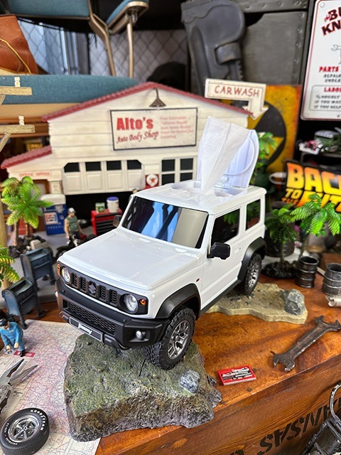 新品未使用 スズキ ジムニーシエラ ウェットティッシュケース アイボリー 新登場】『スズキ ジムニー シエラ型 ウェットティッシュケース