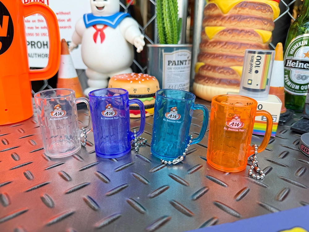A&W ルートビア オフィシャル ジョッキ型キーホルダー （4色セット