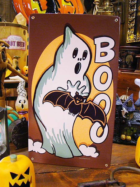 ☆稀少な絶盤品☆ ハロウィン U.S.ヘヴィースチールサイン （ゴースト