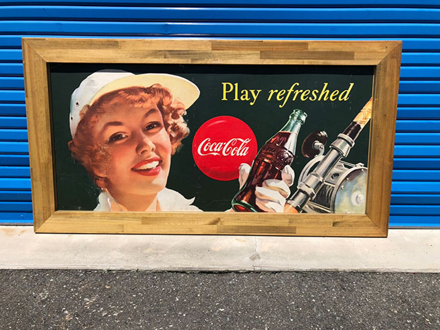 コカ・コーラ 特大サイズ・ヴィンテージポスター （ウッド