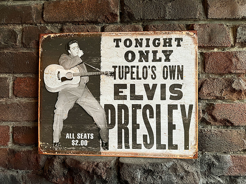エルヴィス・プレスリー トゥペロ ライブ ブリキ看板の通販・販売