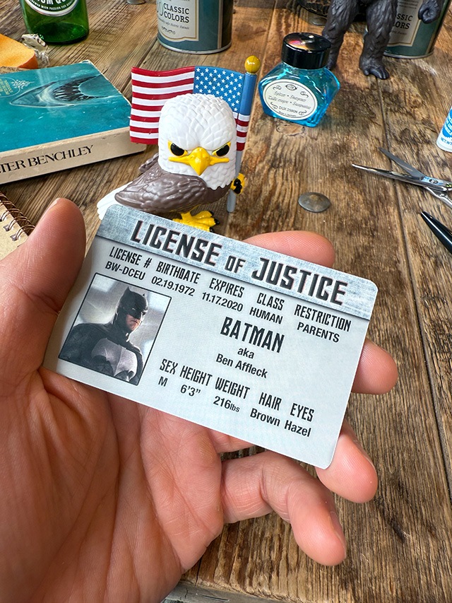 パロディ免許証 フェイマスピープル ライセンスカード （バットマン