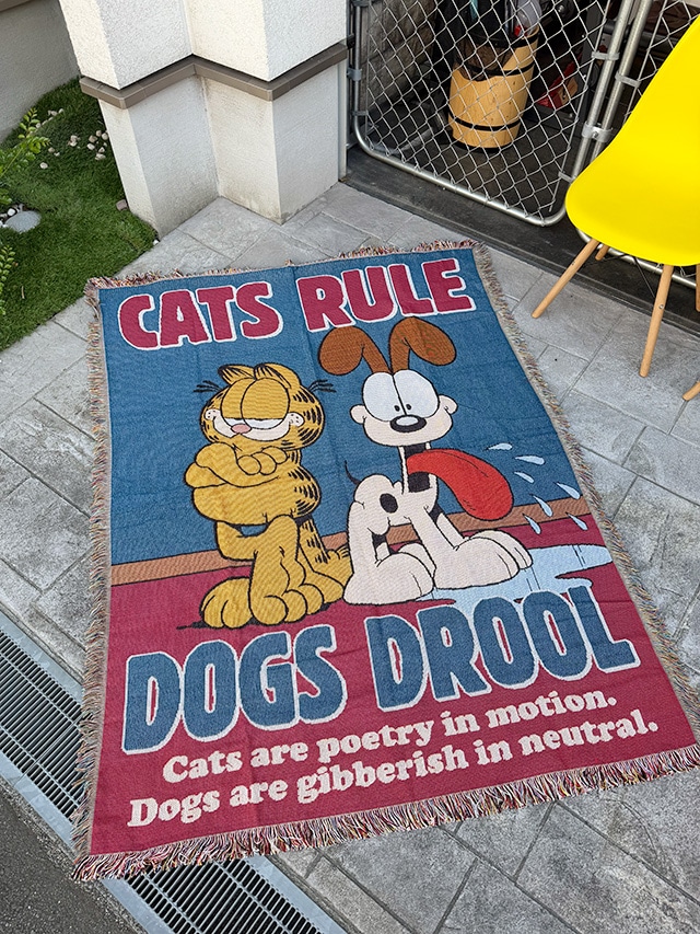 USA製　ヴィンテージ　ボーダーコリー　超大判ラグ　タペストリー　コットン USA製 ヴィンテージ ボーダーコリー 超大判ラグ タペストリー コットン