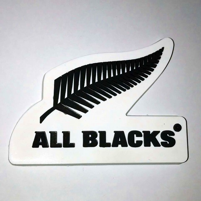 ALL BLACKS】 オールブラックス ロゴ マグネット シルバーファーン