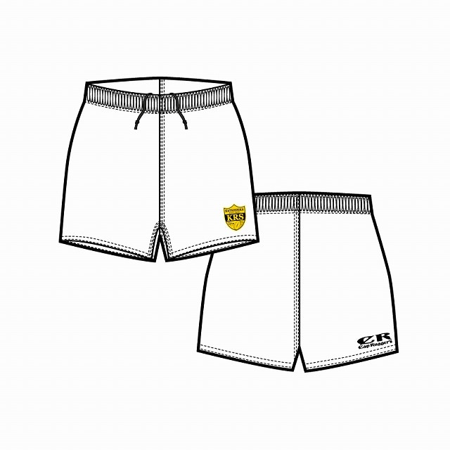 葛飾ラグビースクールショーツ(シニアサイズ/ホワイト) | ラグビー