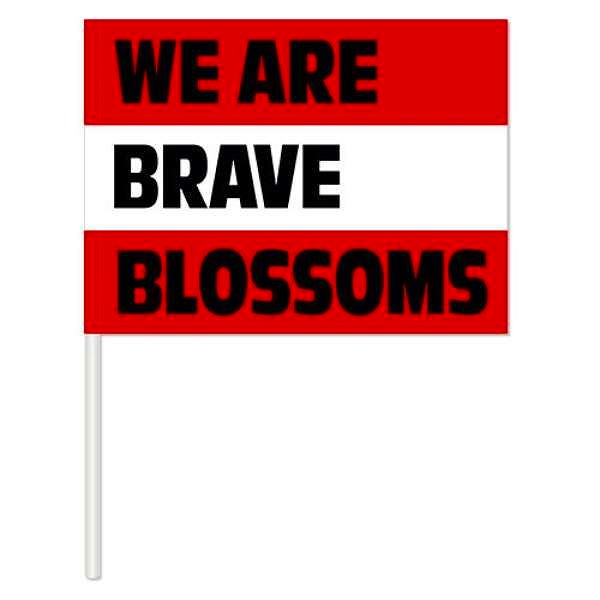JAPAN】 ラグビー日本代表 WE'RE BRAVE BLOOSOMS フラッグ ジャパン