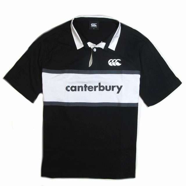 Canterburyラグビーシャツ　ブラック CANTERBURY】カンタベリー フレックスクール S/Sシャツ 限定モデル
