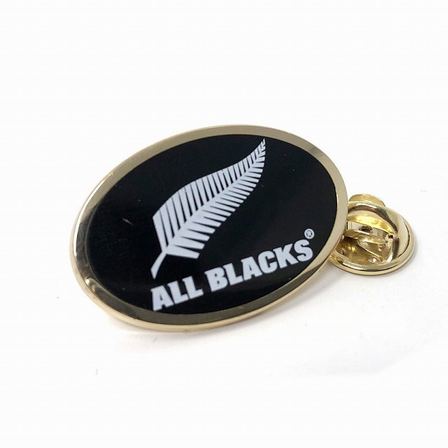 ALL BLACKS】 オールブラックス ピンバッジ (ロゴ：プリント