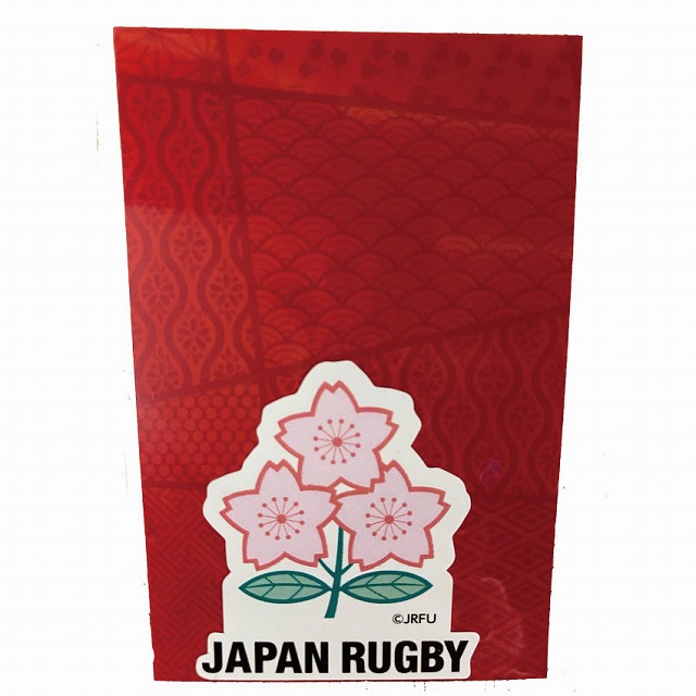 JAPAN】貼ってはがせるスマホステッカー 四角 桜 ラグビー 日本代表