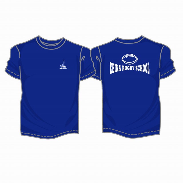 海老名ラグビースクール Tシャツ（シニアサイズ/ロイヤルブルー