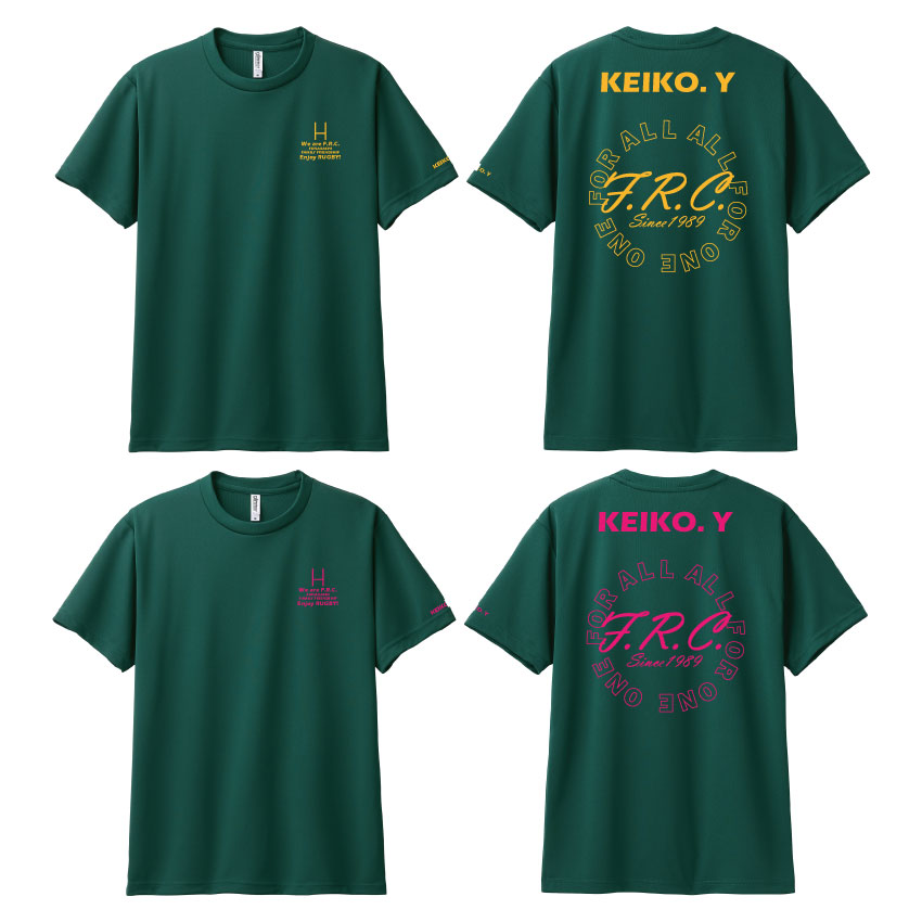 2009年 豊田組 Tシャツ 新品タグ付きラグビー FRC 船橋ラグビークラブ Tシャツ背中ネーム入り〈Tシャツカラー