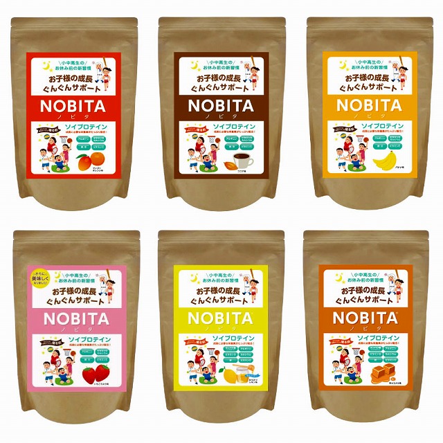 NOBITA ノビタ 子供用 ソイ プロテイン 600g 選べる6つの味 FD-0002 