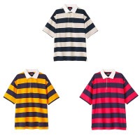 CANTERBURY ���󥿥٥꡼ ���硼�ȥ��꡼��2.5��������ȥ饤�ץ饰�ӡ����㡼�� S/S 2.5INCH STRIPE RUGBY JERSEY ��� Ⱦµ �ȥåץ� RA34136
