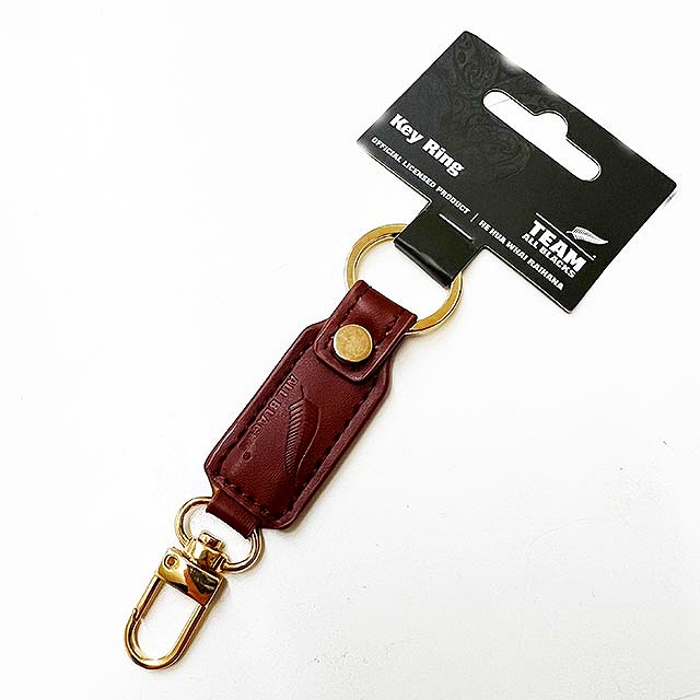 ALL BLACKS オールブラックス レザークラスプキーリング キーホルダー
