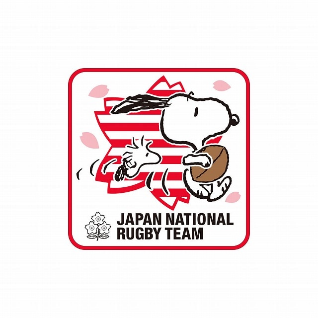 スヌーピー】ラグビー日本代表×スヌーピー ミニタオル(さくら柄