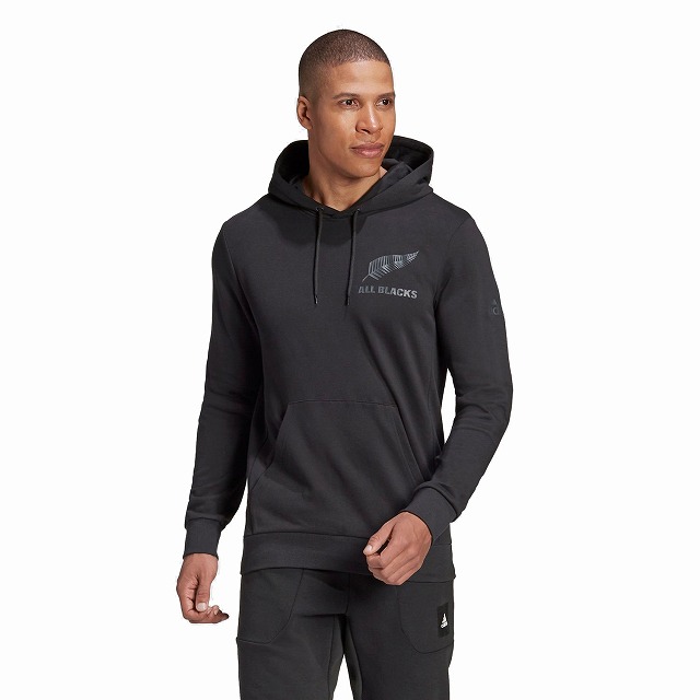 ��adidas�ۥ��ǥ����� ������֥�å��� ���ݡ������ա��ǥ��� �饰�ӡ� ALL BLACKS SUPPORTERS HOODIE IRJ41
