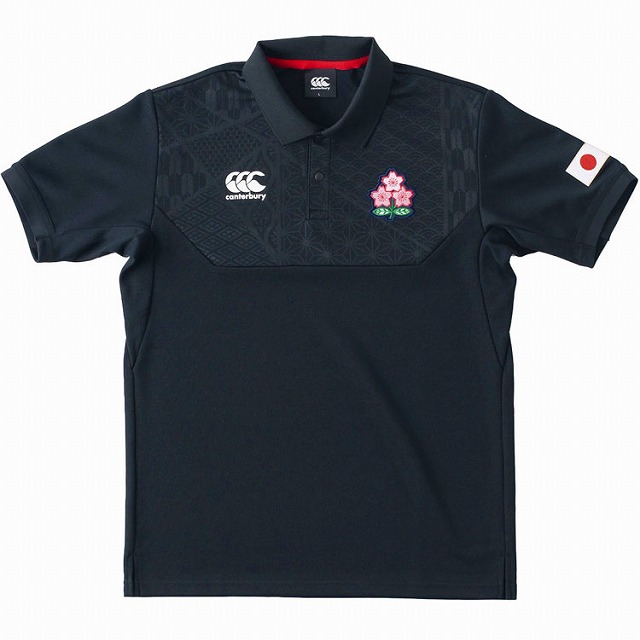 Canterbury 日本代表　ジャパンメディアポロ　 4L ブラック CANTERBURY】 カンタベリー ジャパン メディア ポロシャツ JAPAN