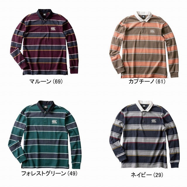 CANTERBURY 󥿥٥꡼ 饬 Ĺµ  饰ӡ L/S RUGGER SHIRT RA49607