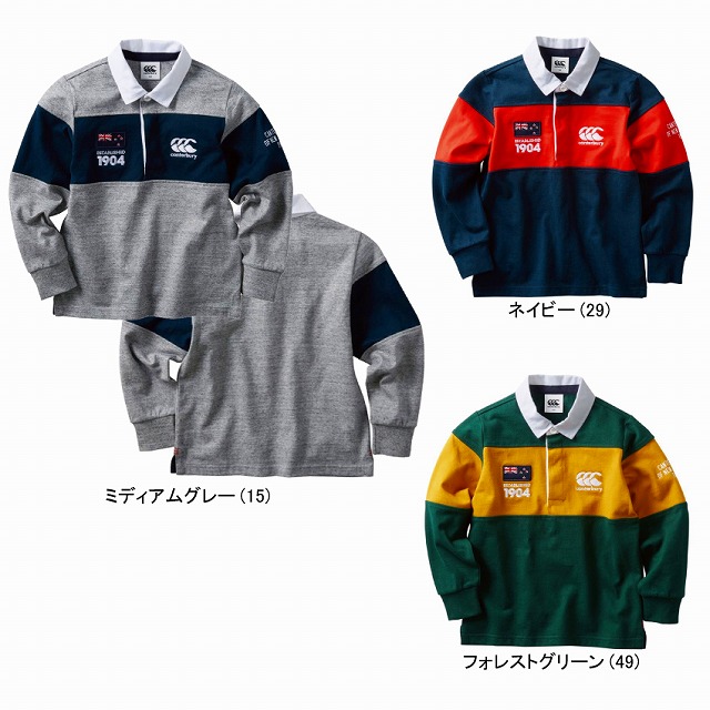 ��CANTERBURY�� ���󥿥٥꡼ ���󥰥��꡼�� �饬������� ���å� L/S RUGGER SHIRT RAJ40750