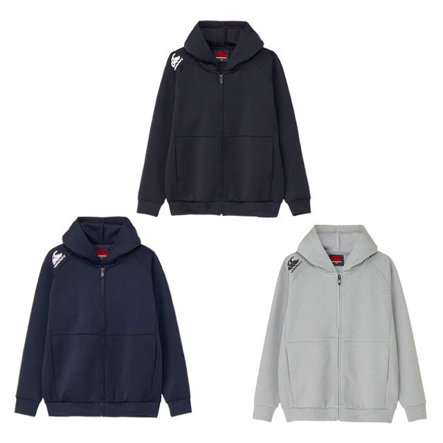 CANTERBURY ���󥿥٥꡼ ����˥� ���եƥå� ������ �饤�� ���å� �ա��ǥ� JR.D.A.F TEC AIR LIGHT ZIP HOODY �������å� �饰�ӡ� �Ҷ��� RGJ44534