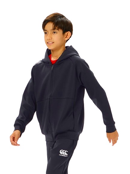CANTERBURY ���󥿥٥꡼ ����˥� ���եƥå� ������ �饤�� ���å� �ա��ǥ� JR.D.A.F TEC AIR LIGHT ZIP HOODY �������å� �饰�ӡ� �Ҷ��� RGJ44534