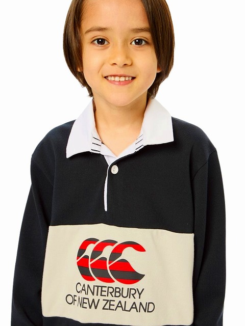 CANTERBURY ���󥿥٥꡼ ���å� ���� ���꡼�� �饬�� ����� KIDS L/S RUGGER SHIRT ����˥� �Ҷ� RAJ44823