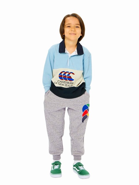CANTERBURY ���󥿥٥꡼ ���å� ���� ���꡼�� �饬�� ����� KIDS L/S RUGGER SHIRT ����˥� �Ҷ� RAJ44823