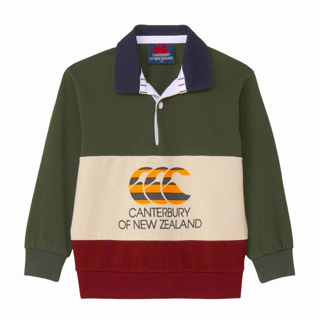 CANTERBURY ���󥿥٥꡼ ���å� ���� ���꡼�� �饬�� ����� KIDS L/S RUGGER SHIRT ����˥� �Ҷ� RAJ44823