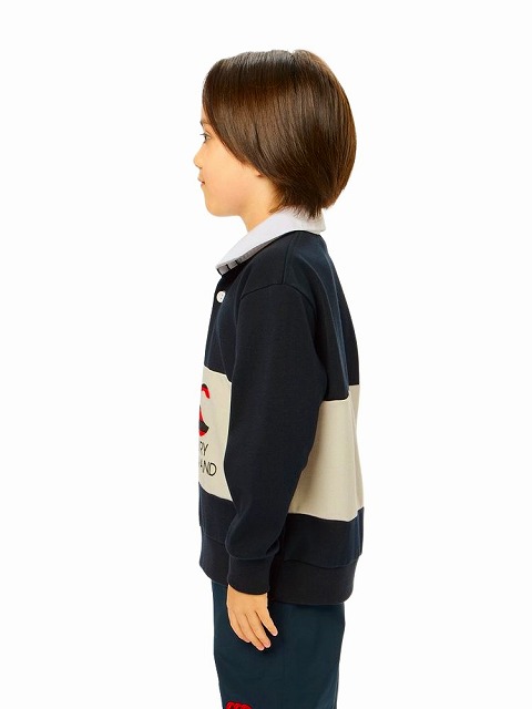 CANTERBURY ���󥿥٥꡼ ���å� ���� ���꡼�� �饬�� ����� KIDS L/S RUGGER SHIRT ����˥� �Ҷ� RAJ44823
