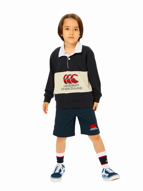 CANTERBURY ���󥿥٥꡼ ���å� ���� ���꡼�� �饬�� ����� KIDS L/S RUGGER SHIRT ����˥� �Ҷ� RAJ44823