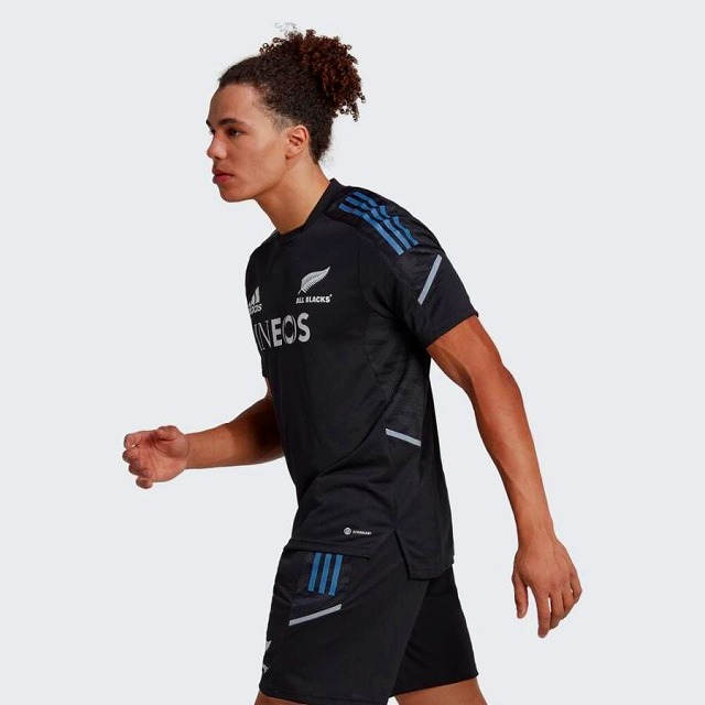 adidas ���ǥ����� ALL BLACKS ������֥�å��� PRIMEBLUE �ѥե����ޥ� T����� �饰�ӡ� QB060