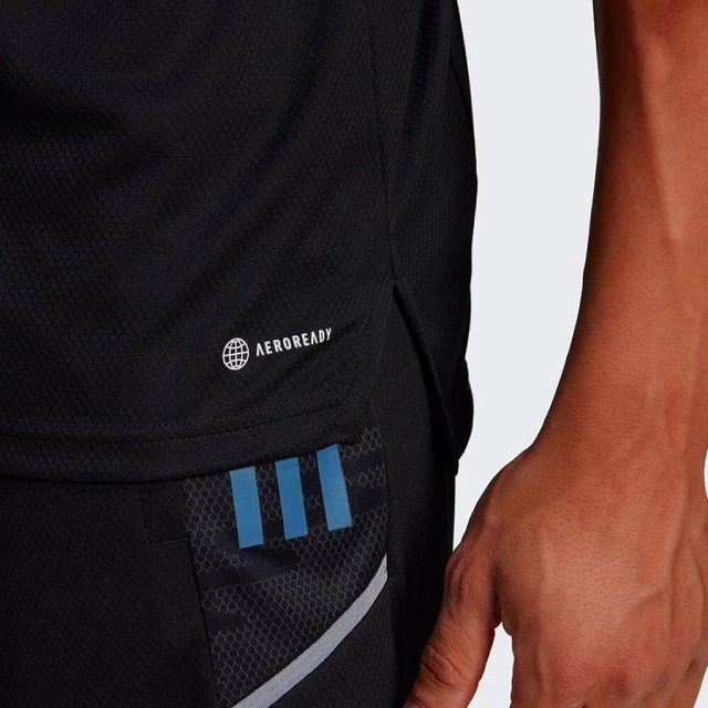 adidas ���ǥ����� ALL BLACKS ������֥�å��� PRIMEBLUE �ѥե����ޥ� T����� �饰�ӡ� QB060