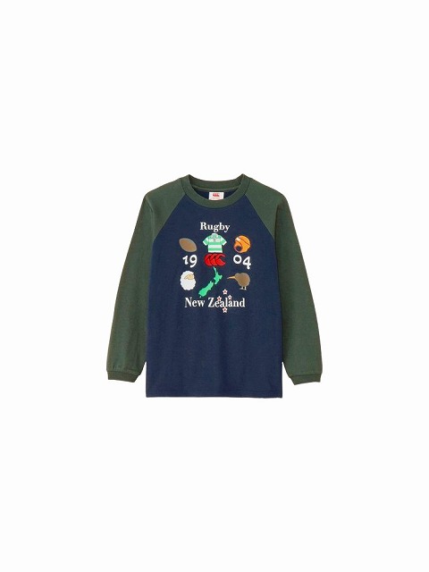 CANTERBURY ���󥿥٥꡼ ���å� ���� ���꡼�� �ƥ��� KIDS L/S TEE ����˥� �Ҷ� RAJ44826