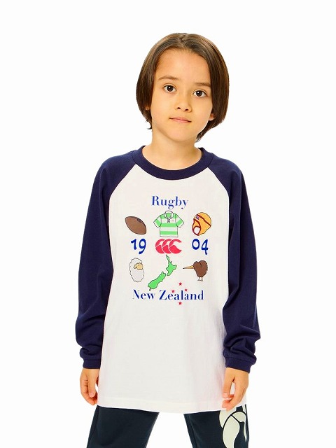 CANTERBURY ���󥿥٥꡼ ���å� ���� ���꡼�� �ƥ��� KIDS L/S TEE ����˥� �Ҷ� RAJ44826