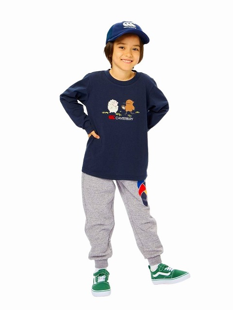 CANTERBURY ���󥿥٥꡼ ���å� ���� ���꡼�� �ƥ��� KIDS L/S TEE ����˥� �Ҷ� RAJ44829