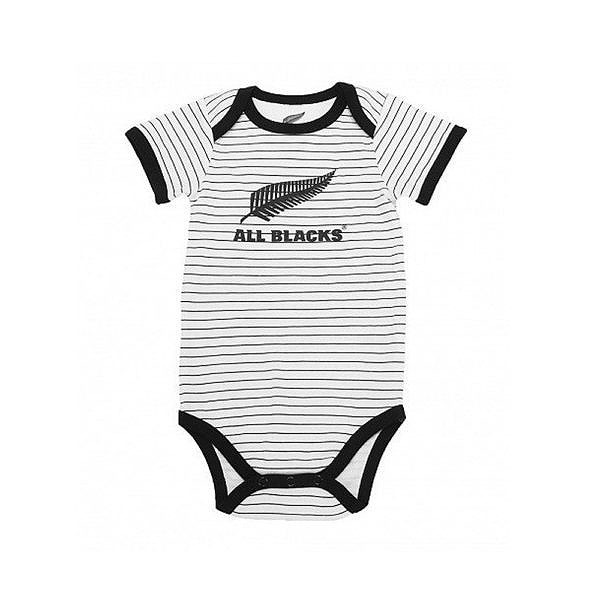 ALL BLACKS オールブラックス ロンパース 半袖 ストライプ ブラック 