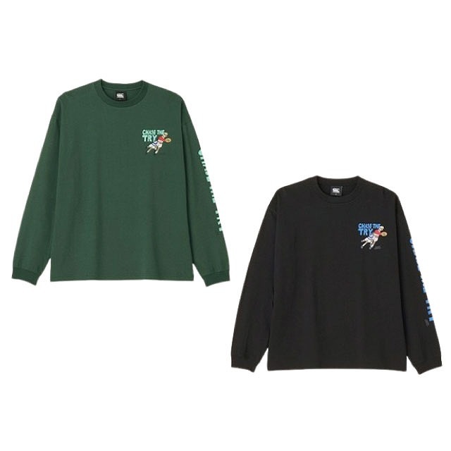 CANTERBURY ���󥿥٥꡼ L/S �ƥ��� CHASE THE TRY �饰�ӡ� �����奢�� �ȥåץ� Ĺµ RSU42612