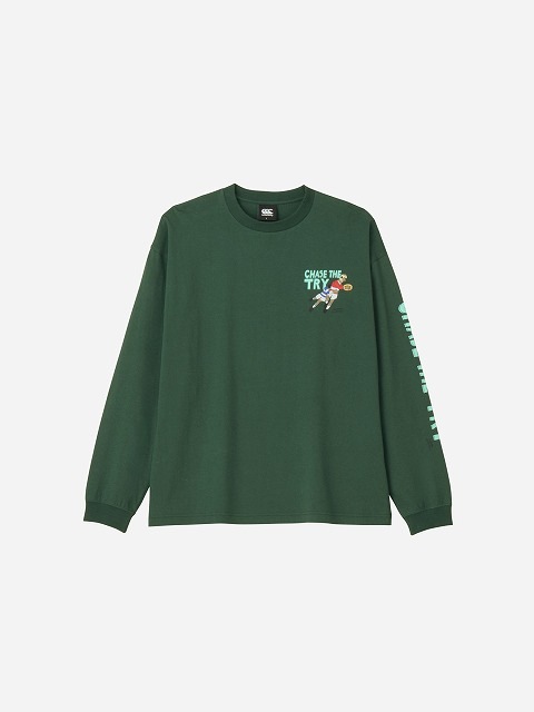 CANTERBURY ���󥿥٥꡼ L/S �ƥ��� CHASE THE TRY �饰�ӡ� �����奢�� �ȥåץ� Ĺµ RSU42612