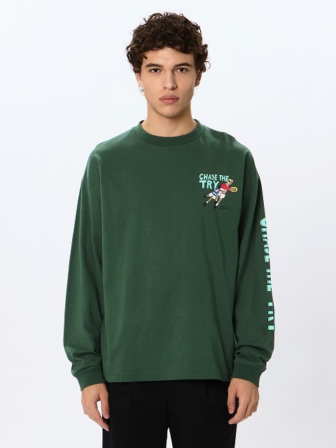 CANTERBURY ���󥿥٥꡼ L/S �ƥ��� CHASE THE TRY �饰�ӡ� �����奢�� �ȥåץ� Ĺµ RSU42612