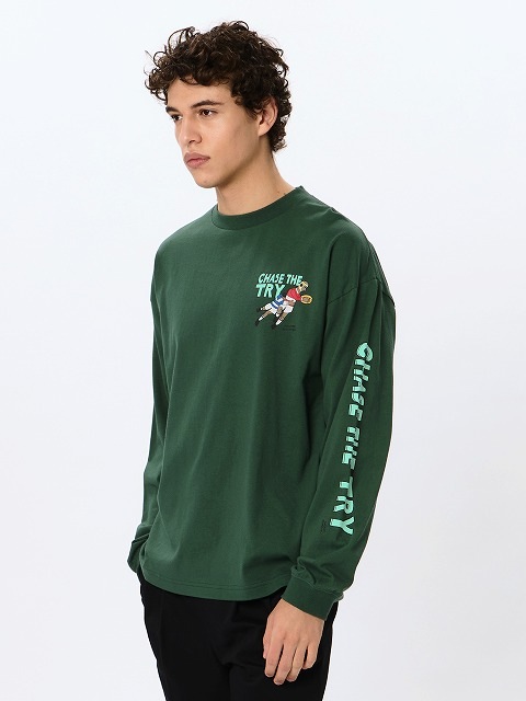 CANTERBURY ���󥿥٥꡼ L/S �ƥ��� CHASE THE TRY �饰�ӡ� �����奢�� �ȥåץ� Ĺµ RSU42612