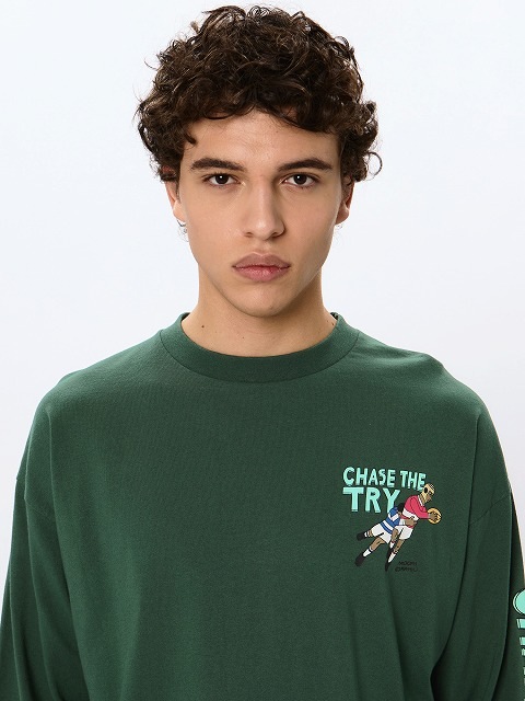 CANTERBURY ���󥿥٥꡼ L/S �ƥ��� CHASE THE TRY �饰�ӡ� �����奢�� �ȥåץ� Ĺµ RSU42612