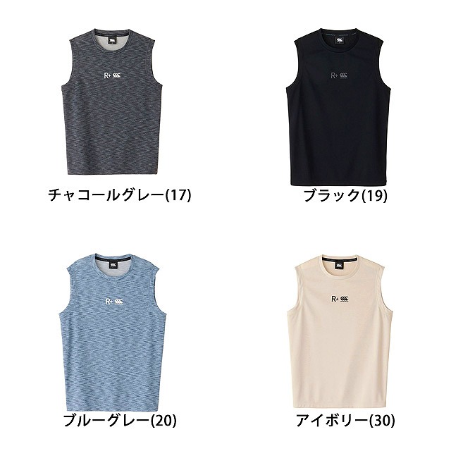 CANTERBURY ���󥿥٥꡼ ������ץ饹��������ȥ��꡼�֥쥹����� R+ WORKOUT SLEEVELESS SHIRT ��� µ�ʤ� �Ρ����꡼�� �ȥåץ� RP34088