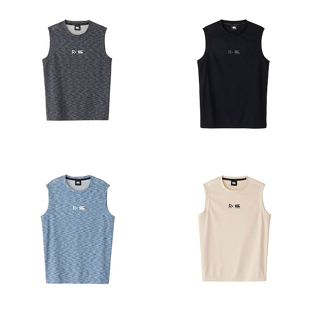 CANTERBURY ���󥿥٥꡼ ������ץ饹��������ȥ��꡼�֥쥹����� R+ WORKOUT SLEEVELESS SHIRT ��� µ�ʤ� �Ρ����꡼�� �ȥåץ� RP34088