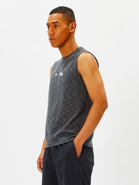 CANTERBURY ���󥿥٥꡼ ������ץ饹��������ȥ��꡼�֥쥹����� R+ WORKOUT SLEEVELESS SHIRT ��� µ�ʤ� �Ρ����꡼�� �ȥåץ� RP34088